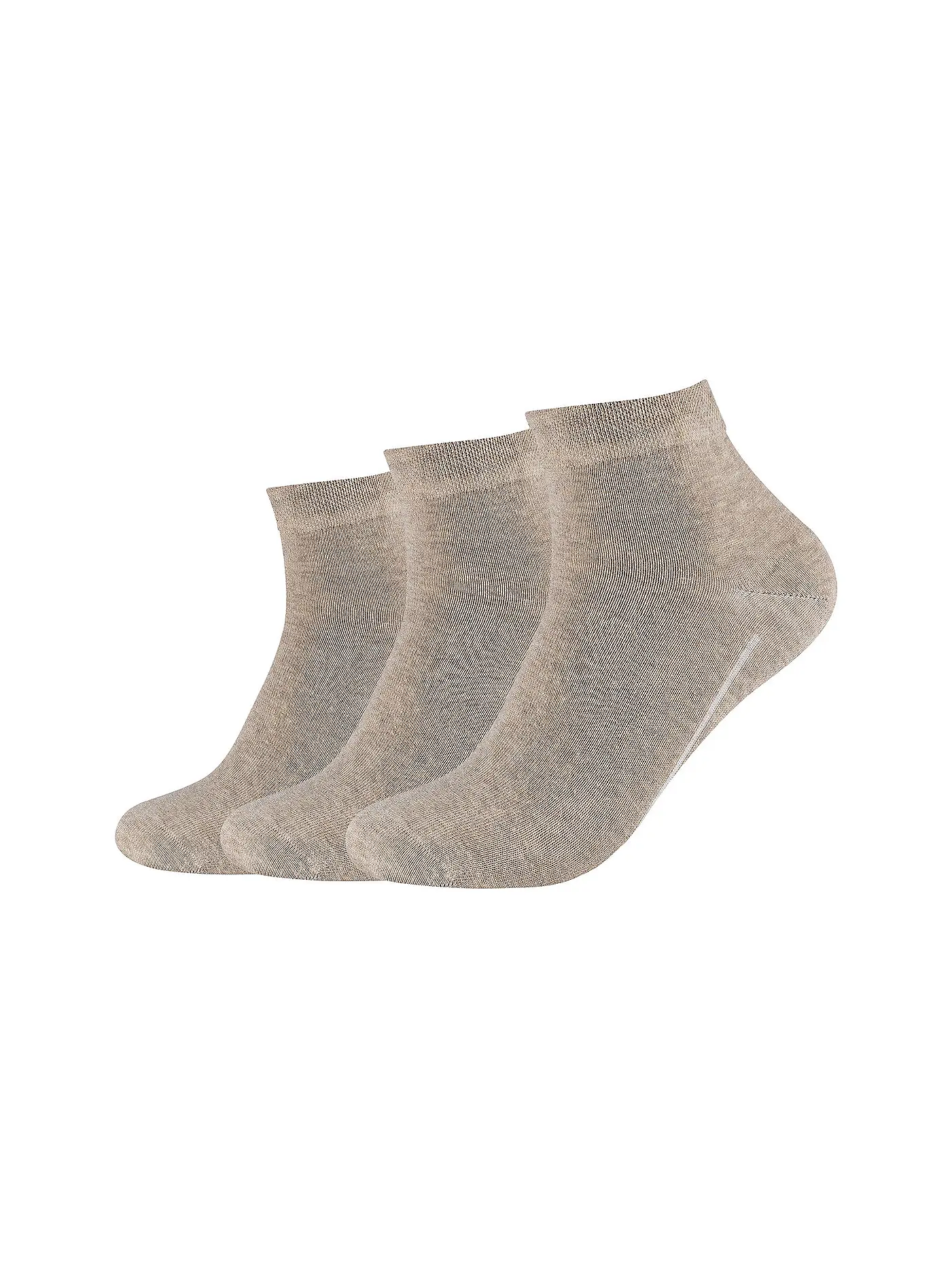 CAMANO | Sneaker Socken 3-er Pkg sand melange | 